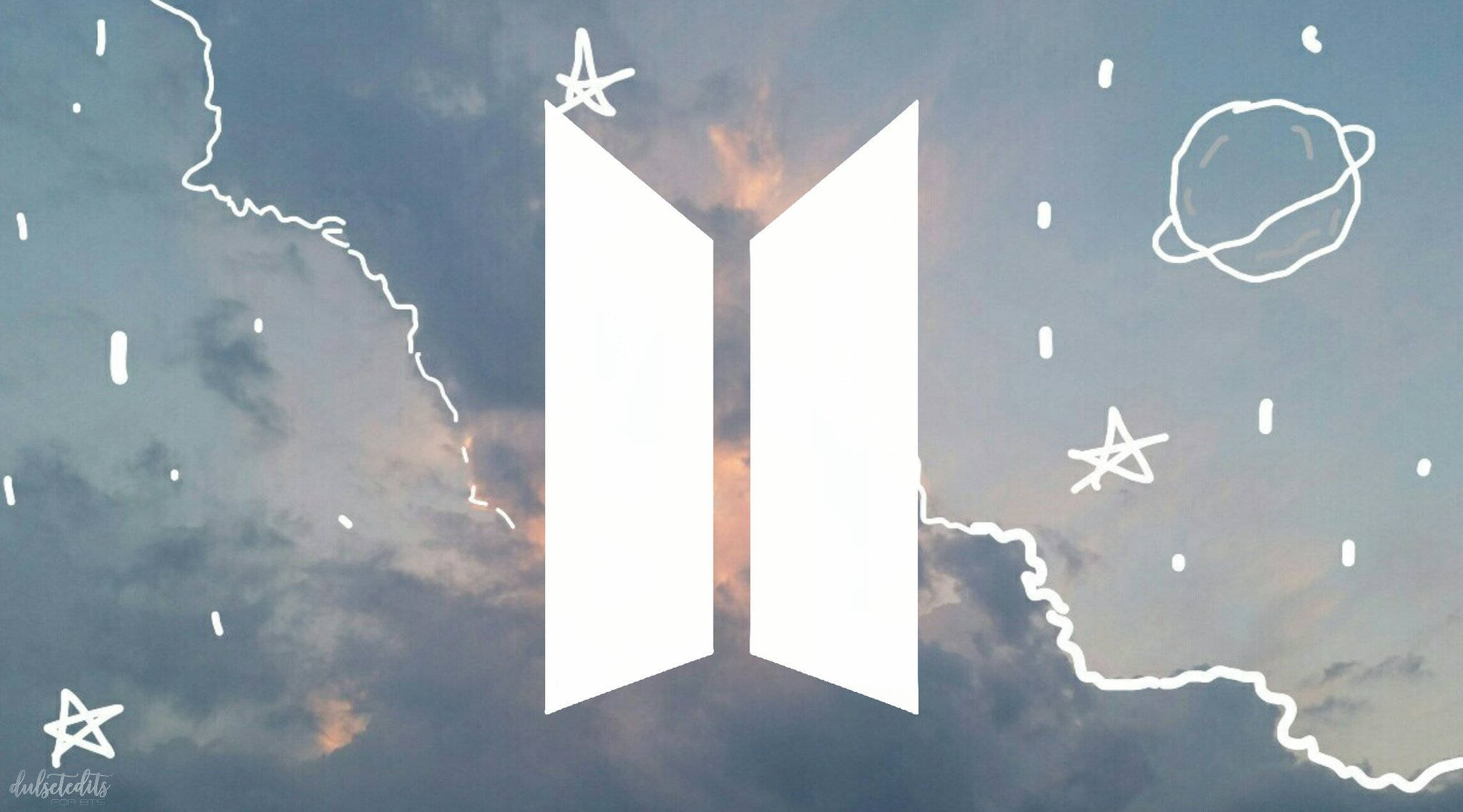 BTS Лого Сладка Естетика Тапет