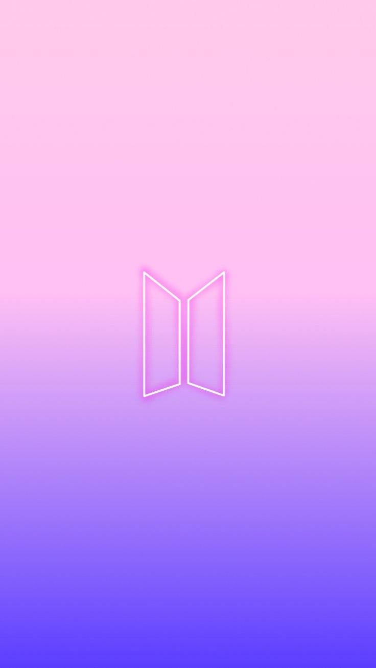 Градиентно лилаво лого на BTS Тапет