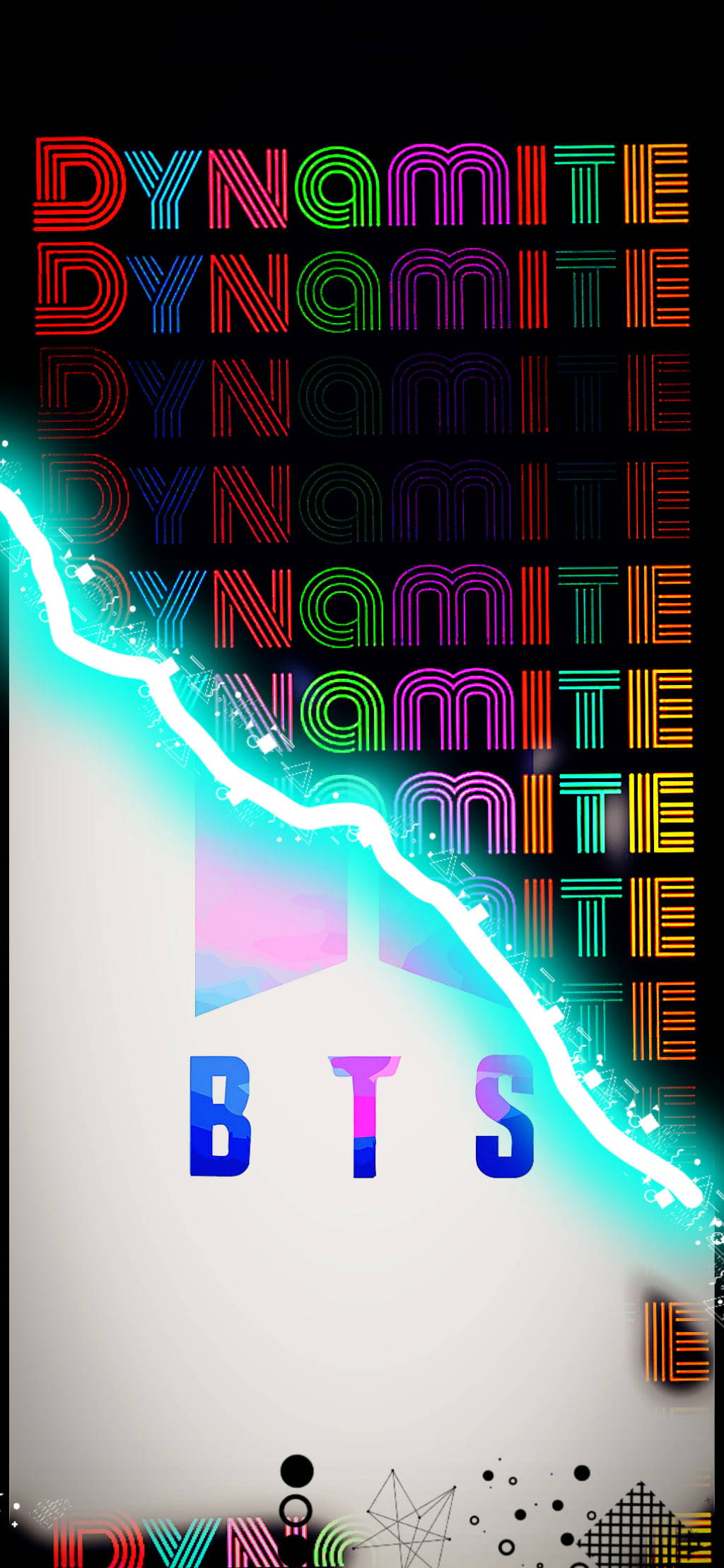 Готичен преходен ефект BTS Dynamite Тапет