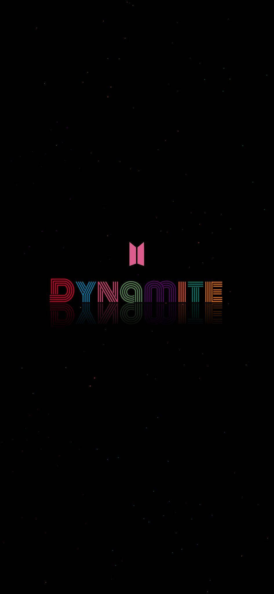 Прост черен BTS Dynamite лого Тапет
