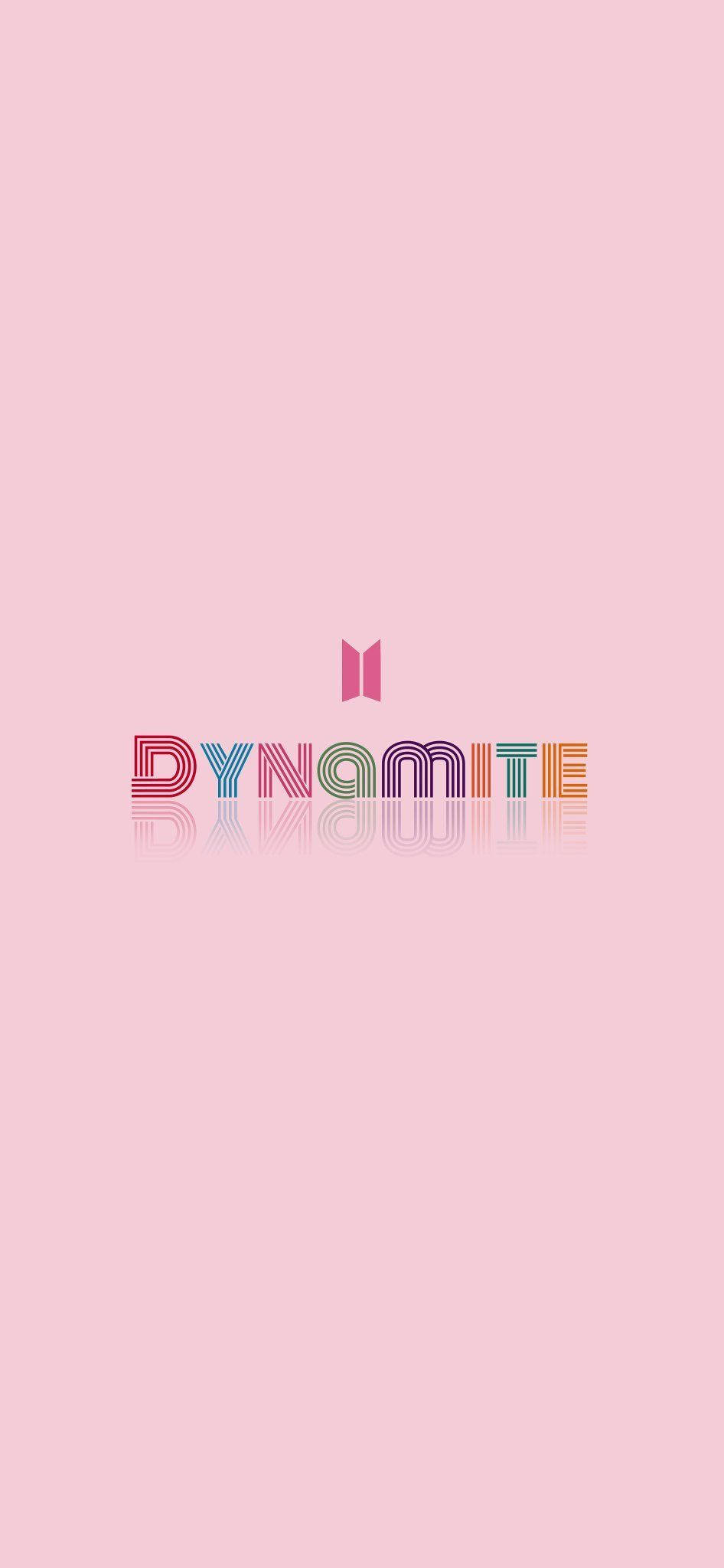 Просто розово лого BTS Dynamite Тапет