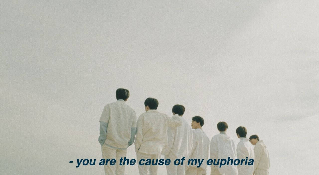 BTS Euphoria Текст на лаптоп Тапет