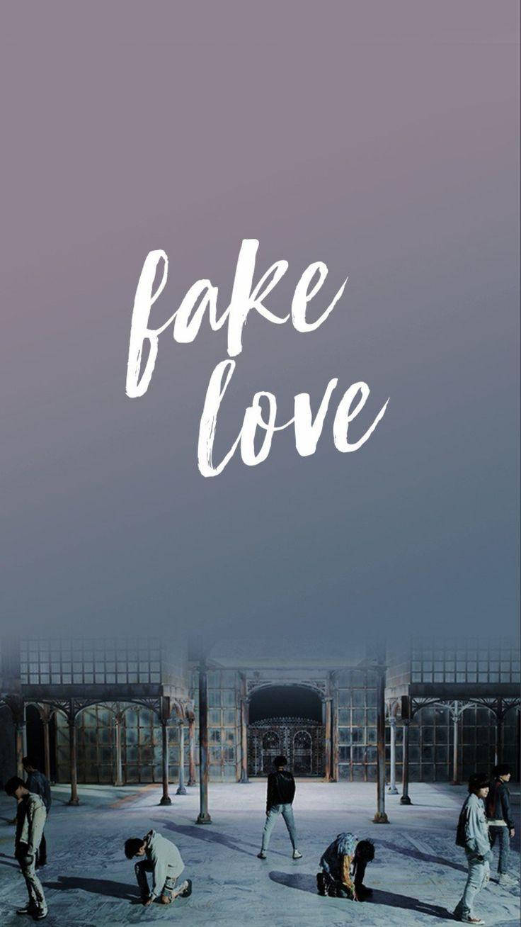 BTS Fake Love градиентно избледняване Тапет