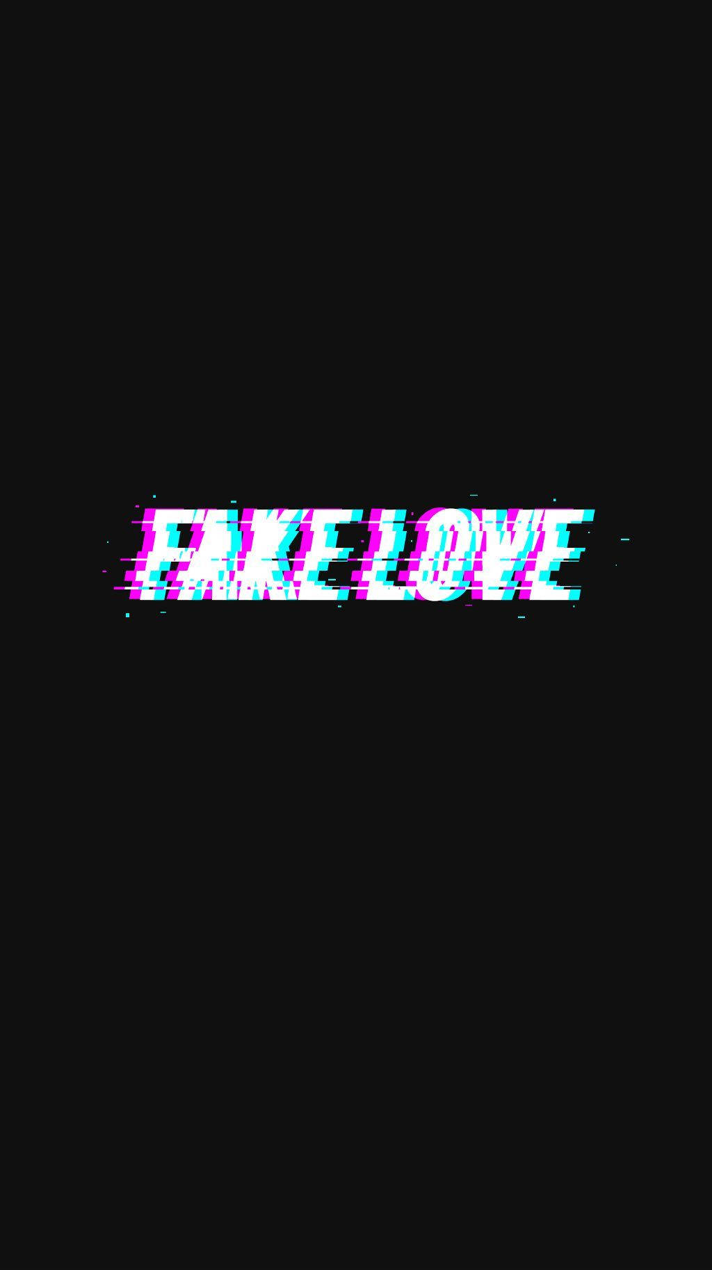 Естетичен BTS Fake Love Glitching Тапет