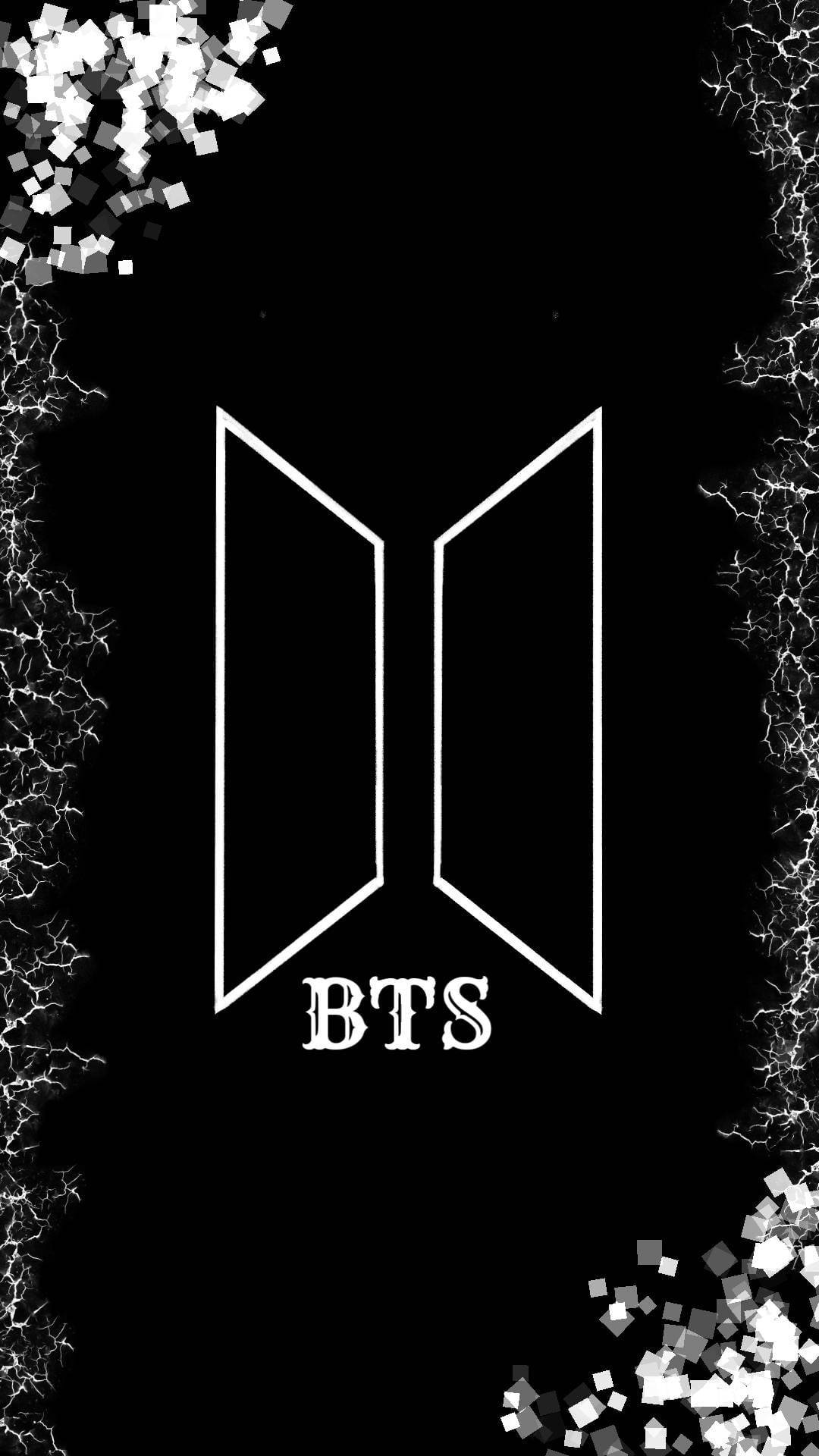 Лого BTS Черна Естетика Тапет