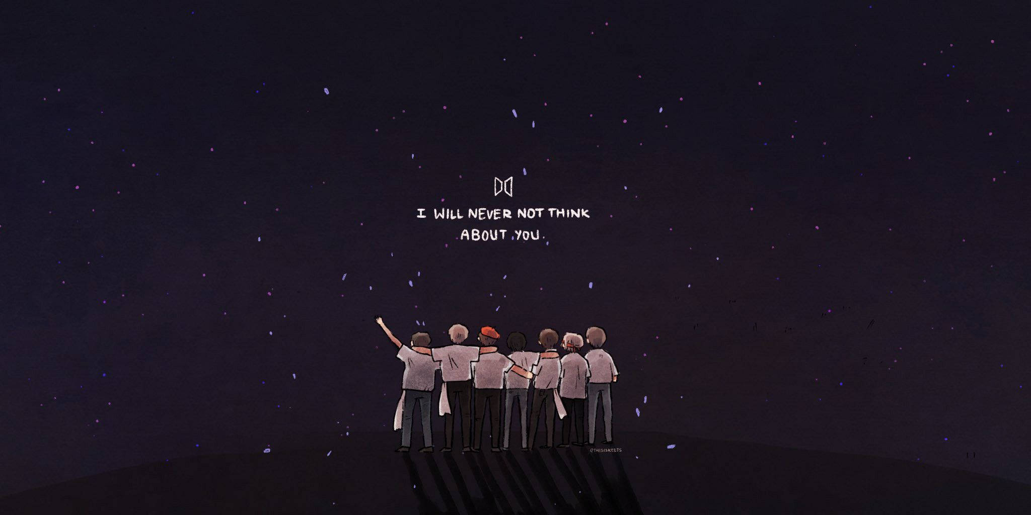 Арт лого на BTS Тапет