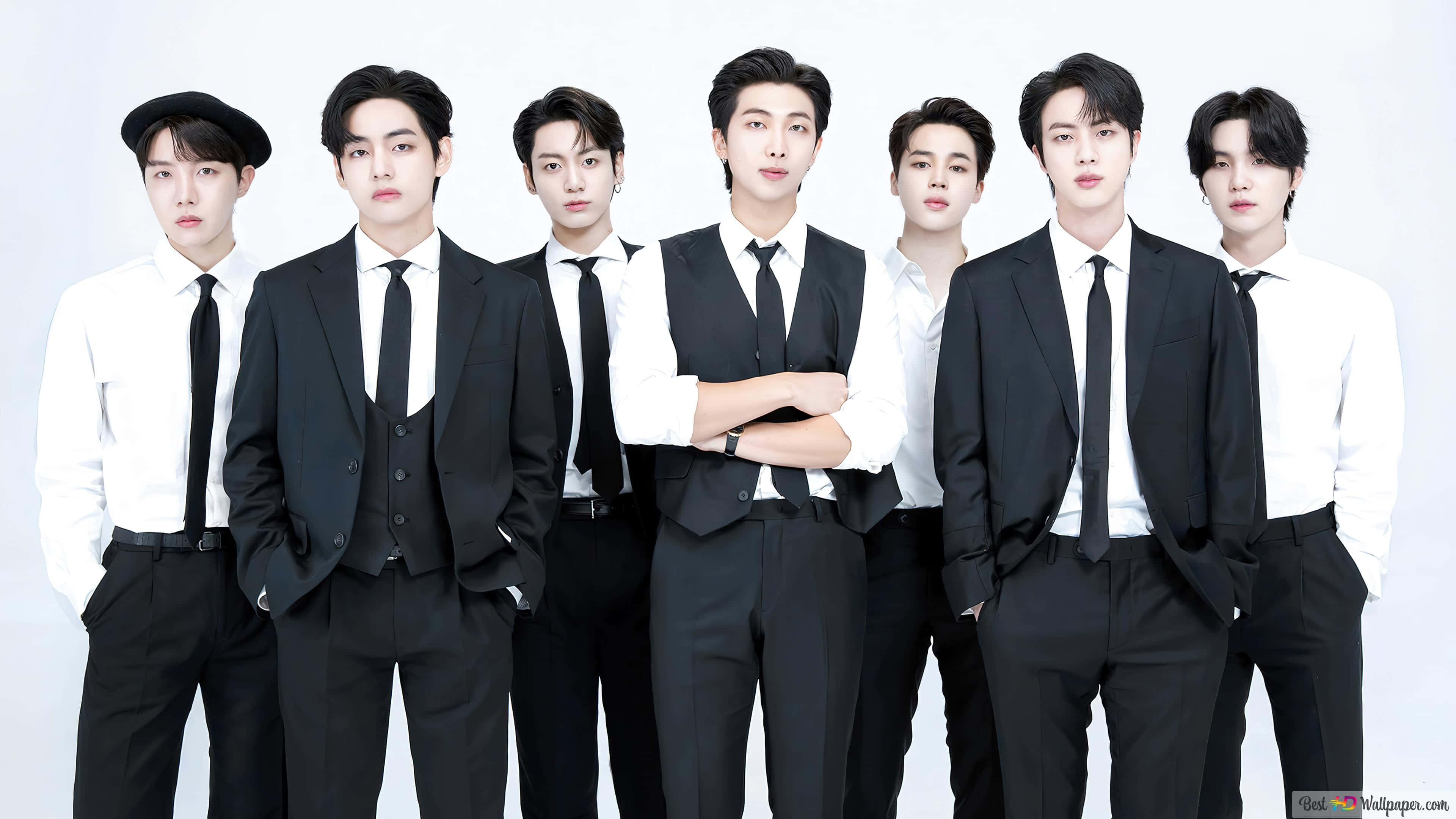 BTS Фотосесия Черно и Бяло Официално Тапет