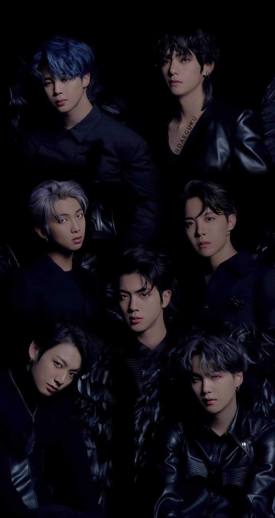 Черен лебед BTS Черна естетика Тапет