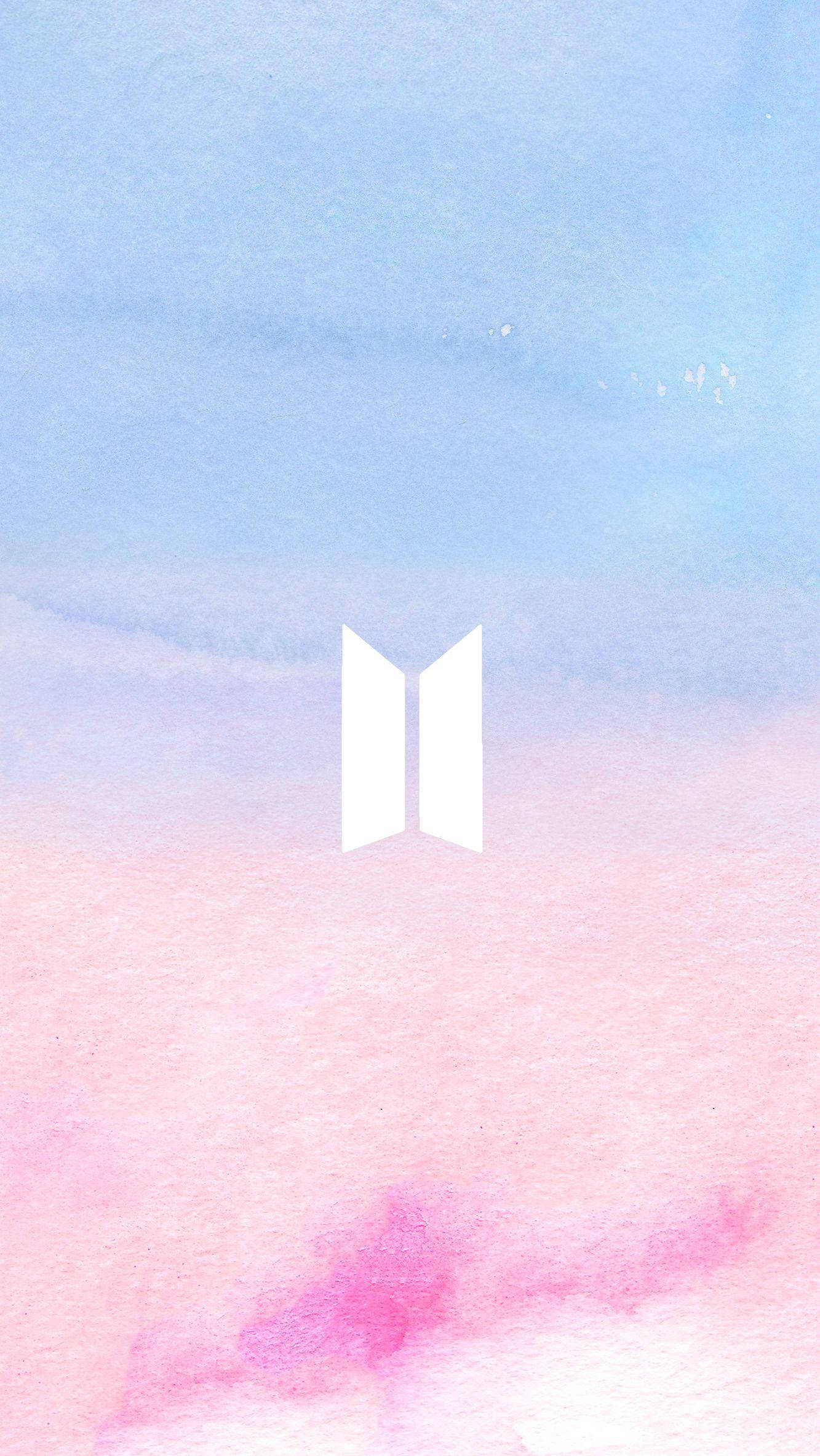 BTS лого в пастелни цветове Тапет