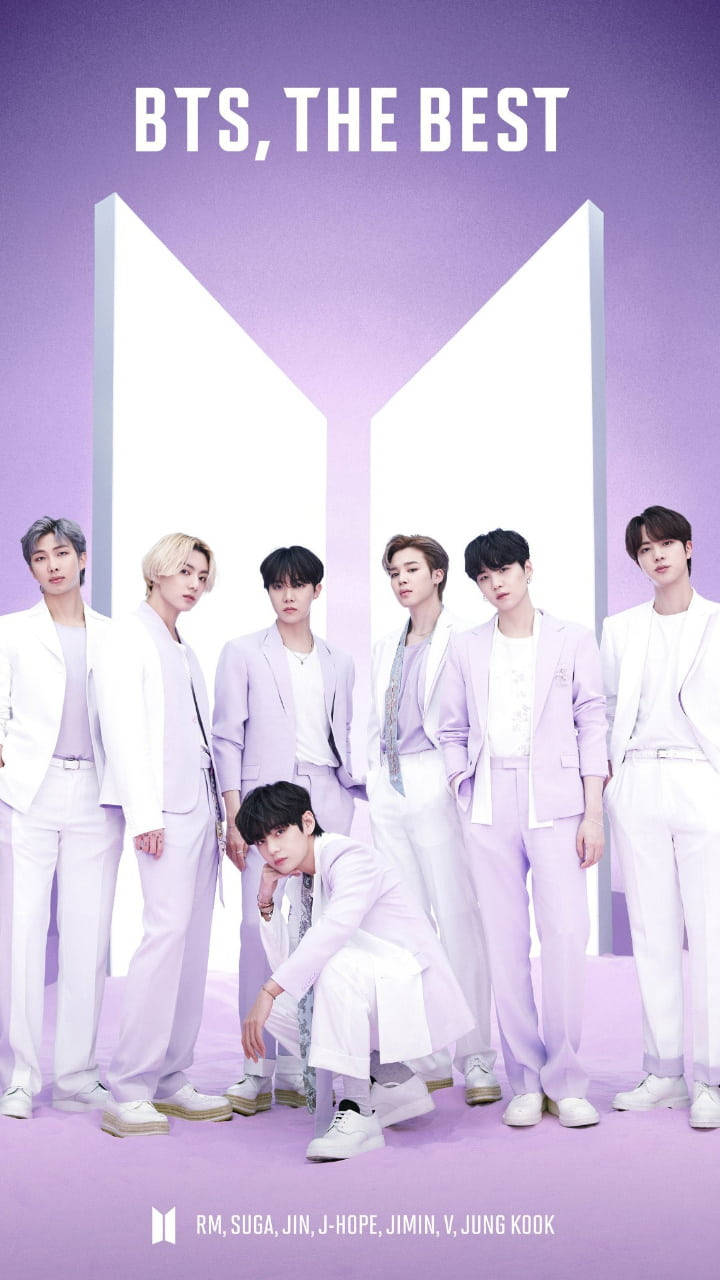 BTS в лилави костюми естетика Тапет
