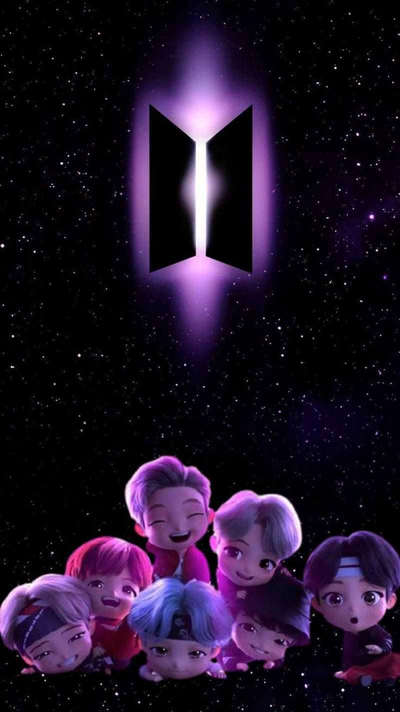 Сладка рисунка BTS TinyTan Космос Тапет