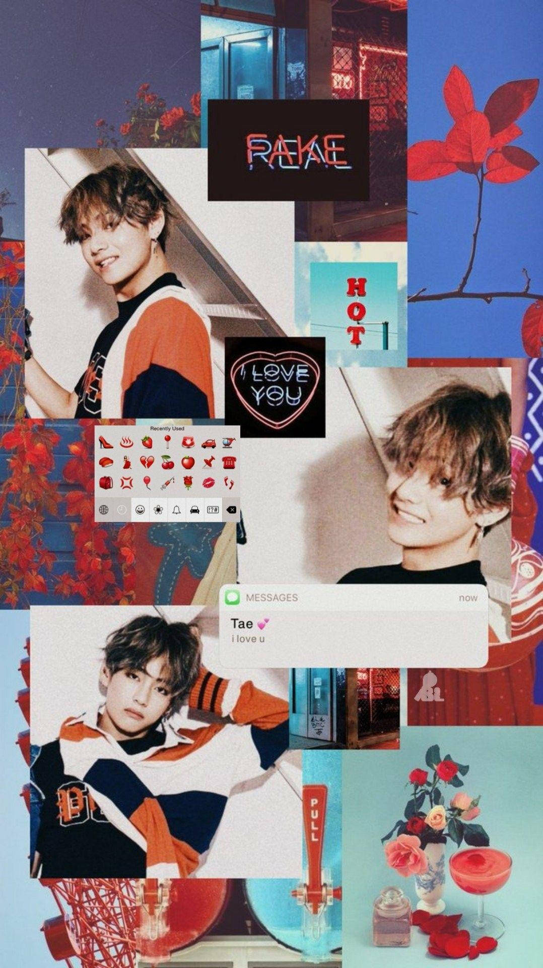 Есенно момче BTS член V Естетика Тапет
