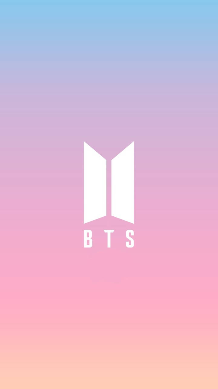Градиентно розово лого на BTS Тапет