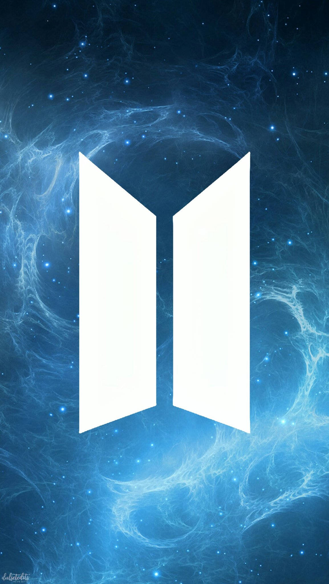 Лого на BTS в синьо Тапет