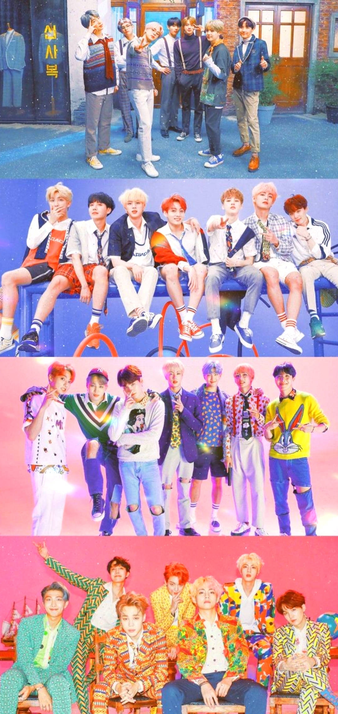 BTS Екран на Заключване Групови Снимки Тапет