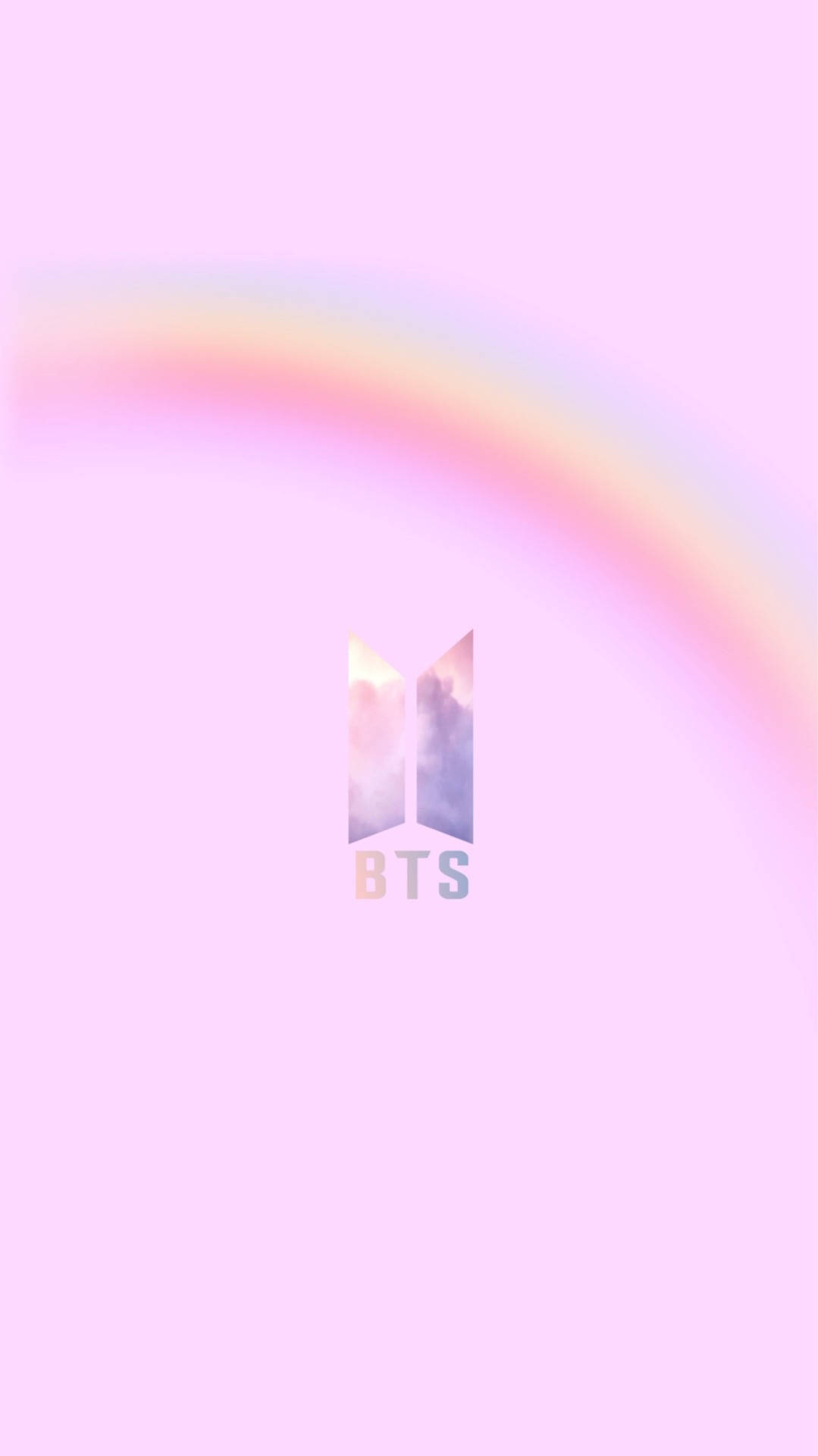 BTS Лого Розова Дъга Тапет