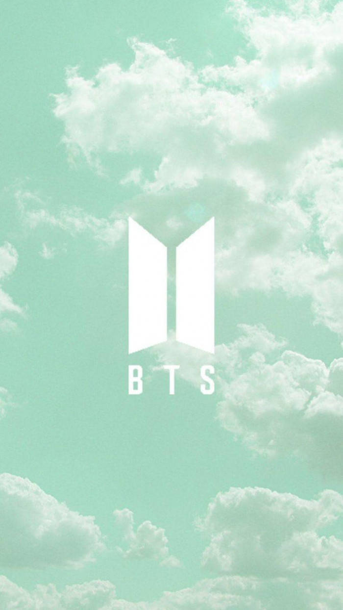 BTS пастелно зелена естетика Тапет