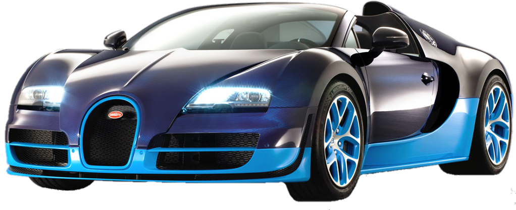 Синьо-черен Bugatti Veyron Grand Sport Тапет