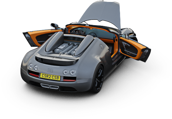 Заден изглед на Bugatti Veyron Grand Sport Vitesse Тапет