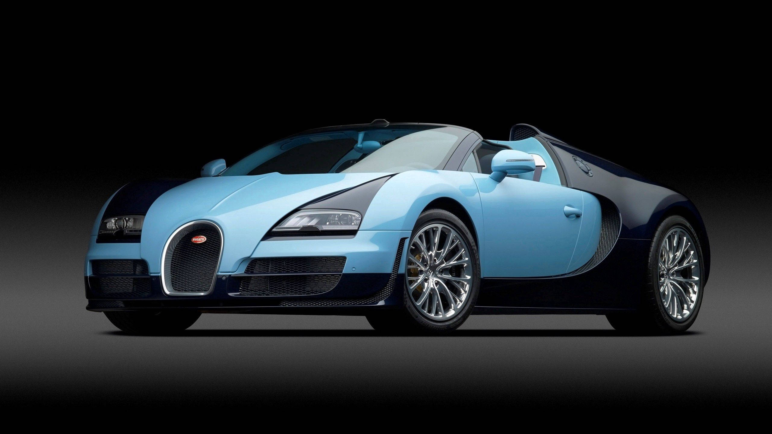 Елегантен син Bugatti Veyron Тапет