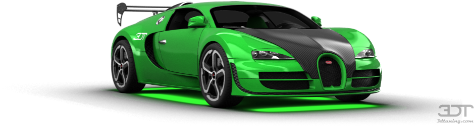 Зелен Bugatti Veyron спортен автомобил Тапет