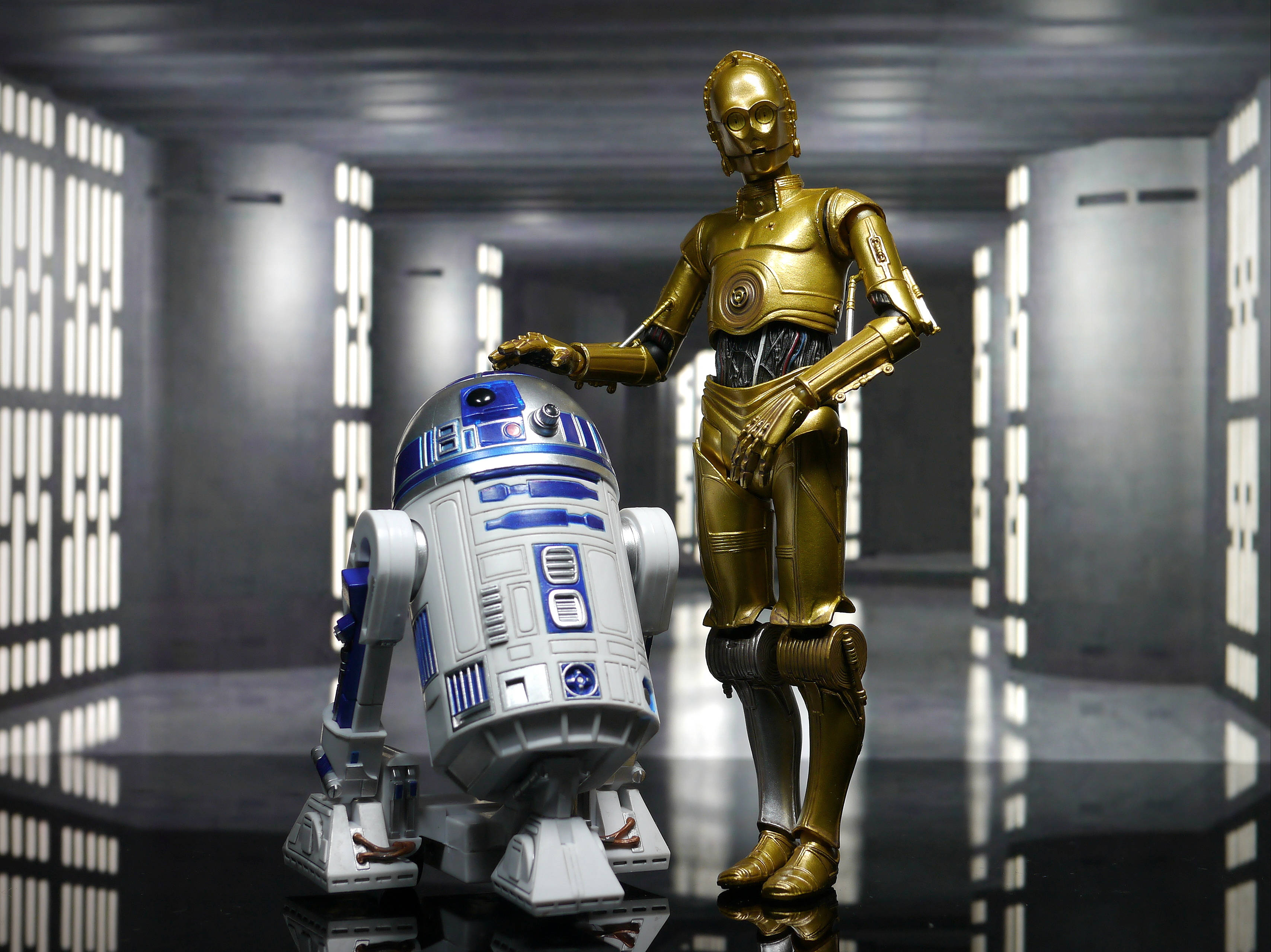 Дроиди C3PO R2D2 Приятели Тапет