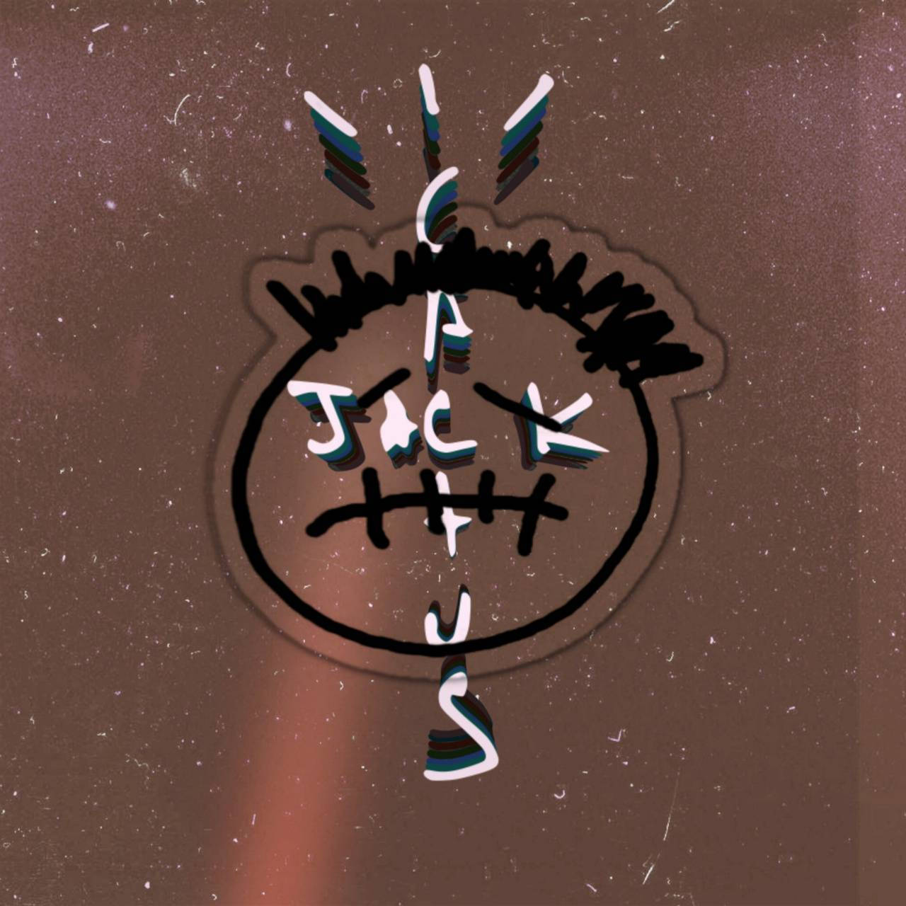 Cactus Jack Travis Scott Текст и Лице Кафява Естетика Тапет