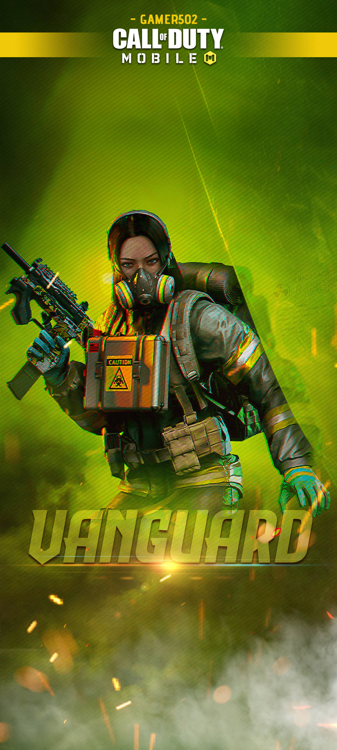 Call Of Duty Vanguard момиче снайпер зелен газ Тапет