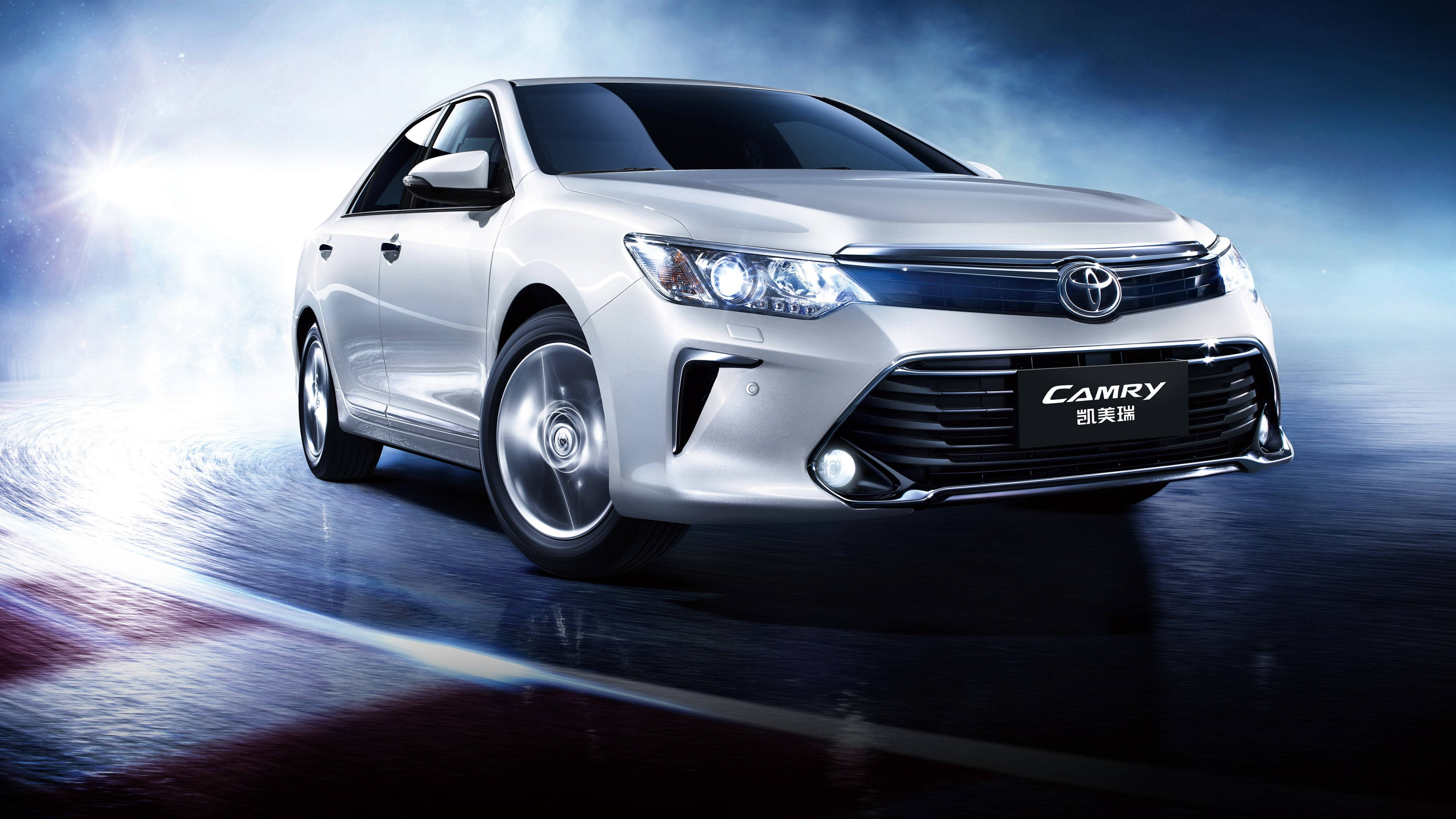 Camry White Toyota 4K с дим Тапет
