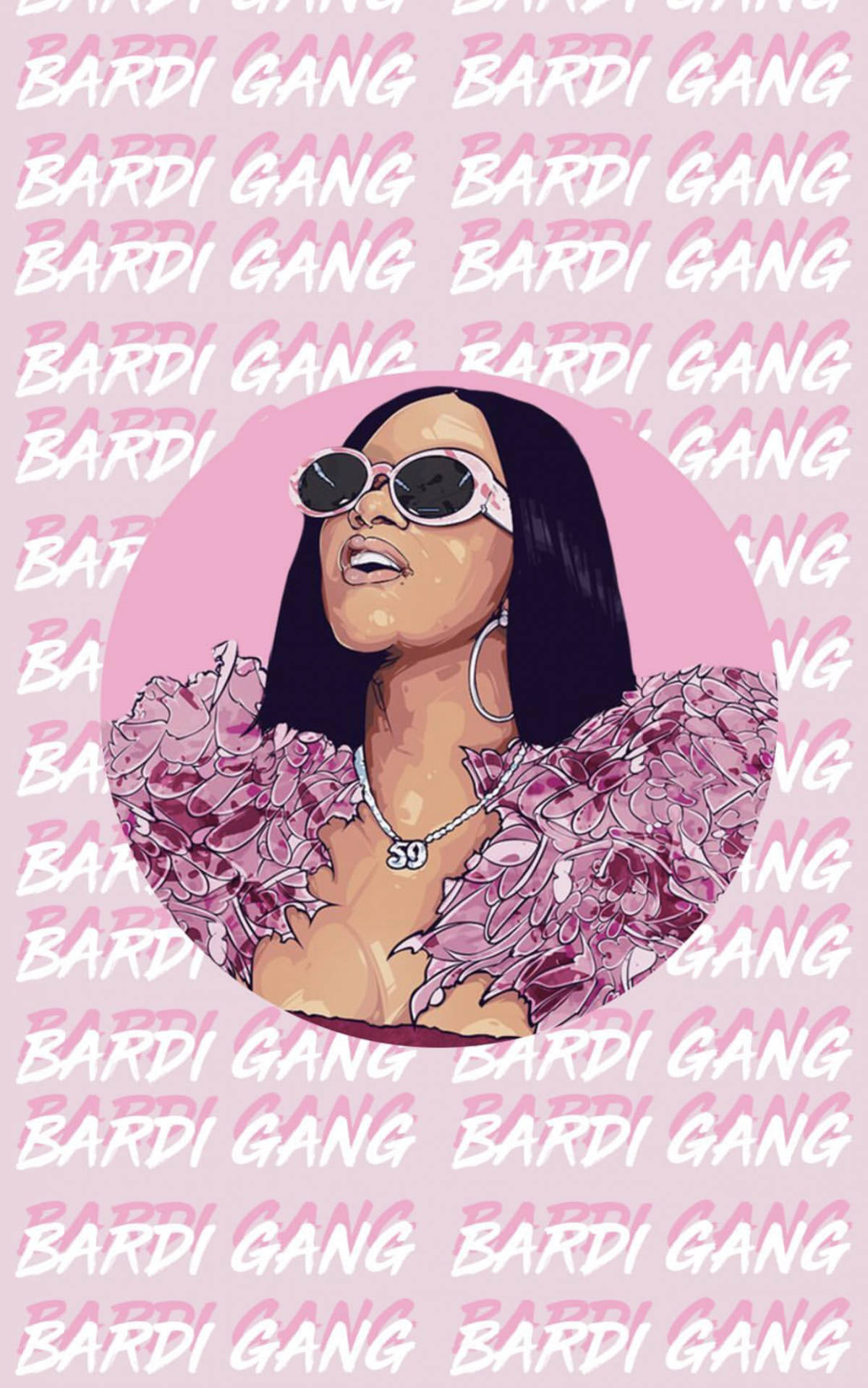 Cardi B Pink Bardi Gang Тапет