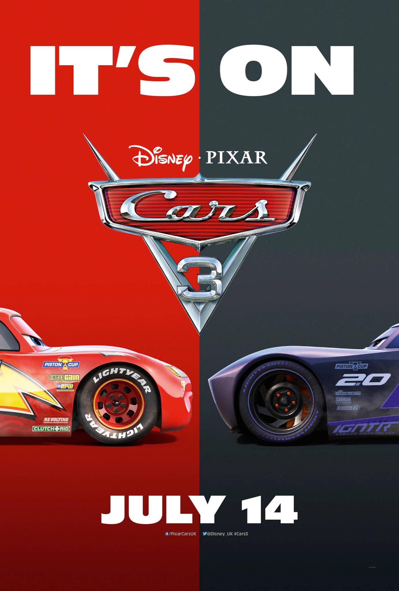 Cars 3 Постер Светкавица среща Джаксън Тапет