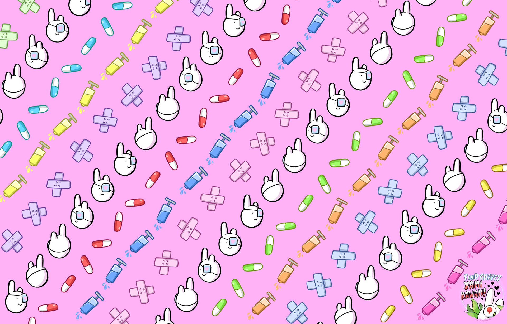 Уолпейпър с очарователен заоблен герой от Find Chaffy.