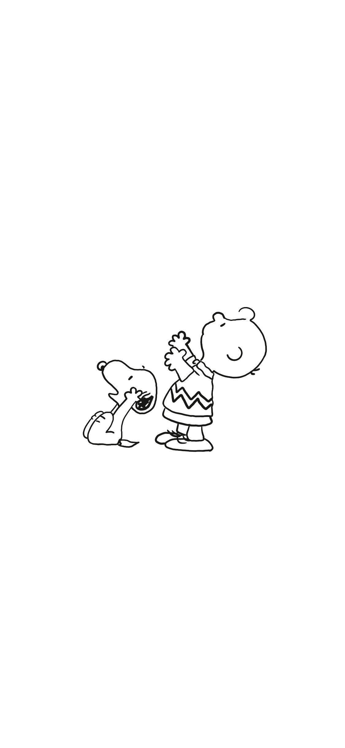 Charlie Brown Snoopy очертание Тапет