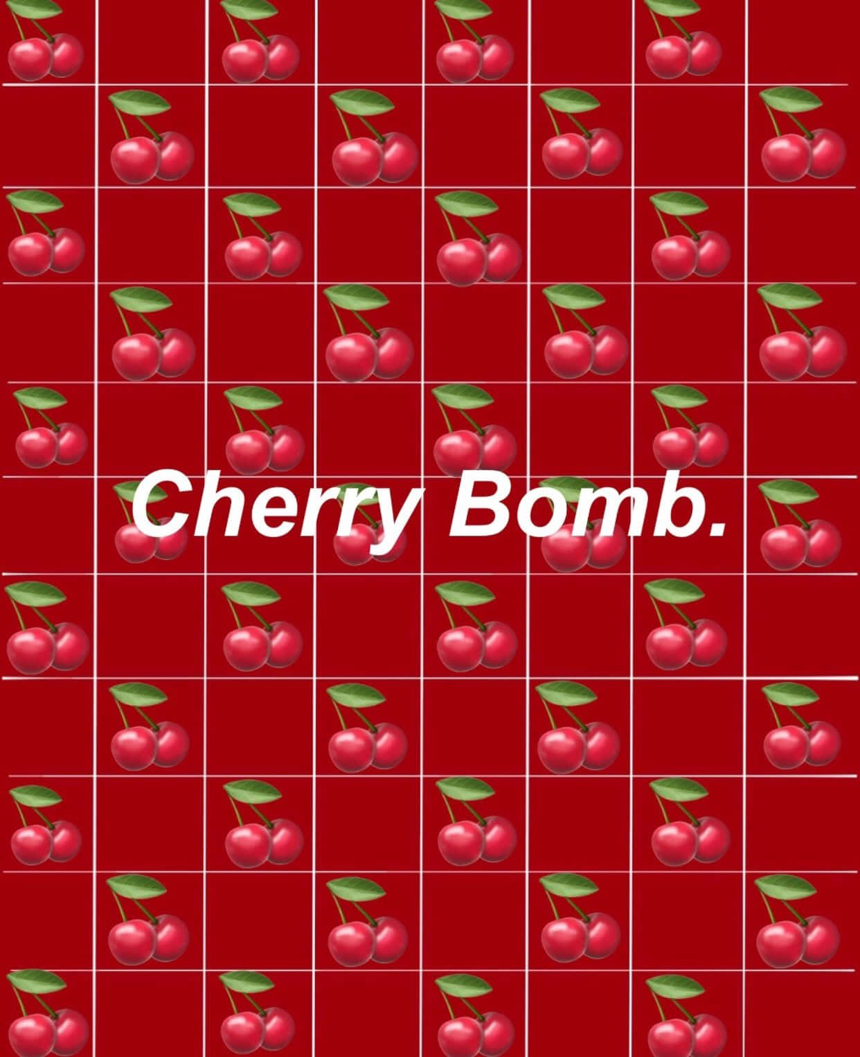 Червена сладка естетика Cherry Bomb Тапет