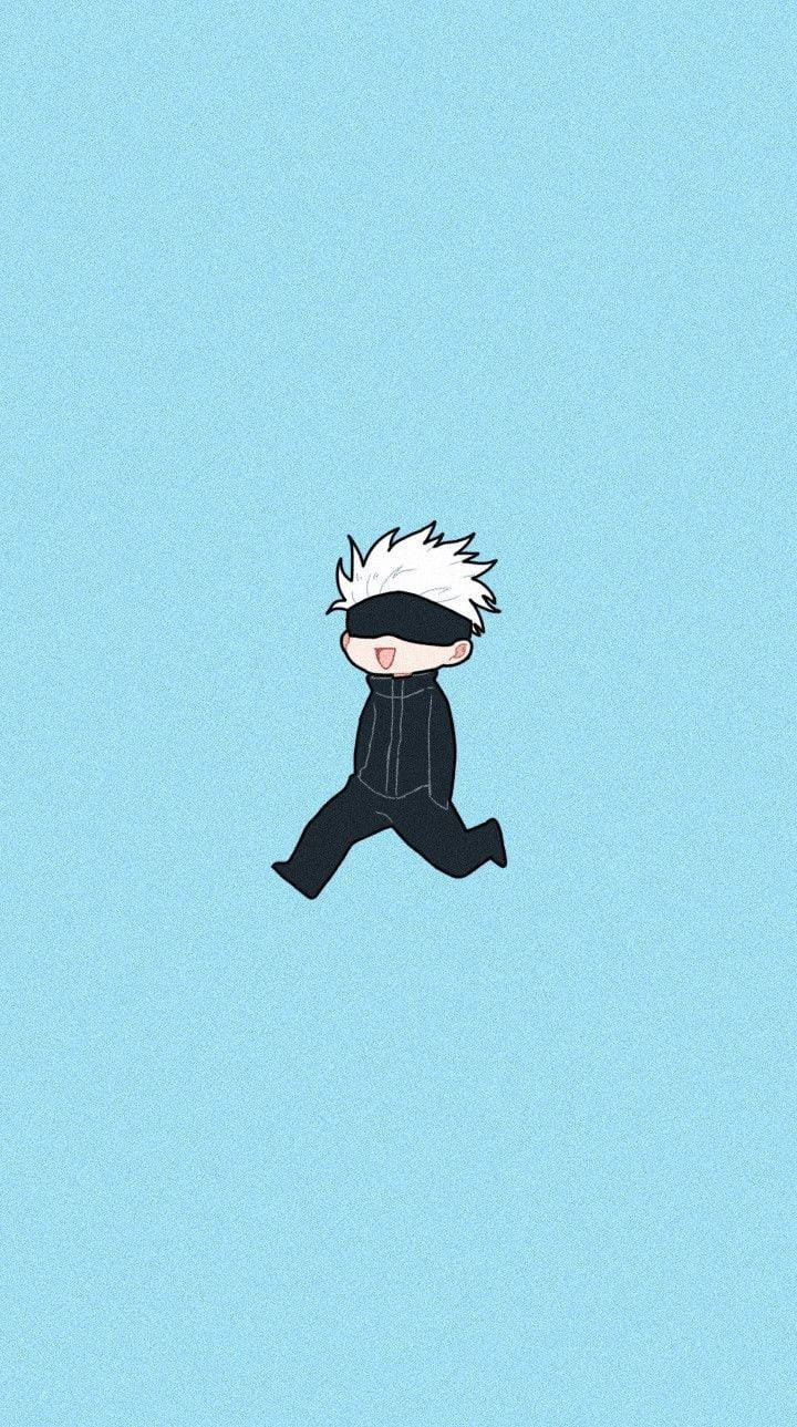 Chibi Годжо се разхожда Jujutsu Kaisen iPhone Тапет