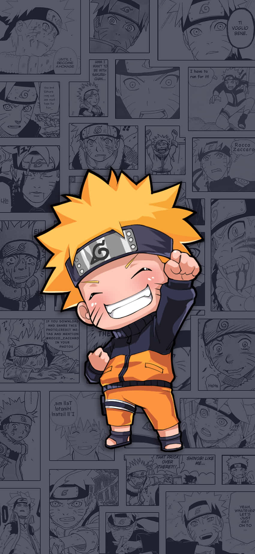 Chibi Наруто Естетика за Телефон Тапет