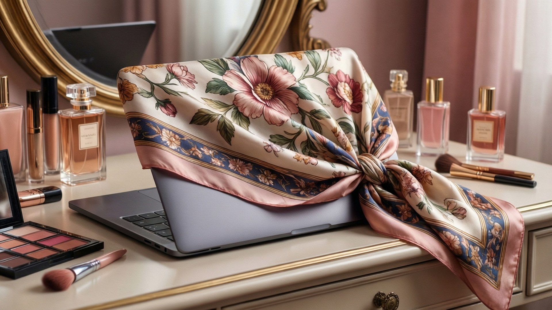 Елегантност на Chromebook с флорален мотив Тапет