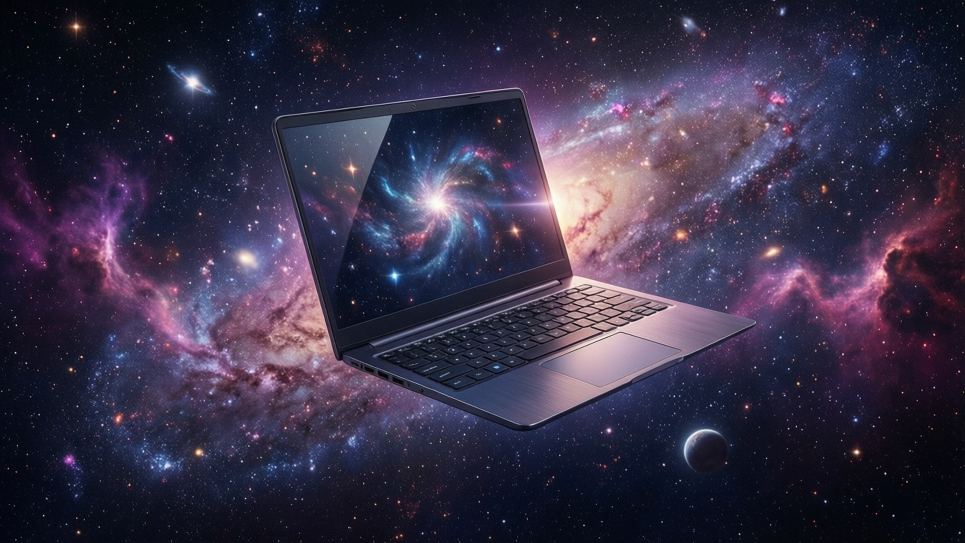 Галактическо пътуване с Chromebook Тапет