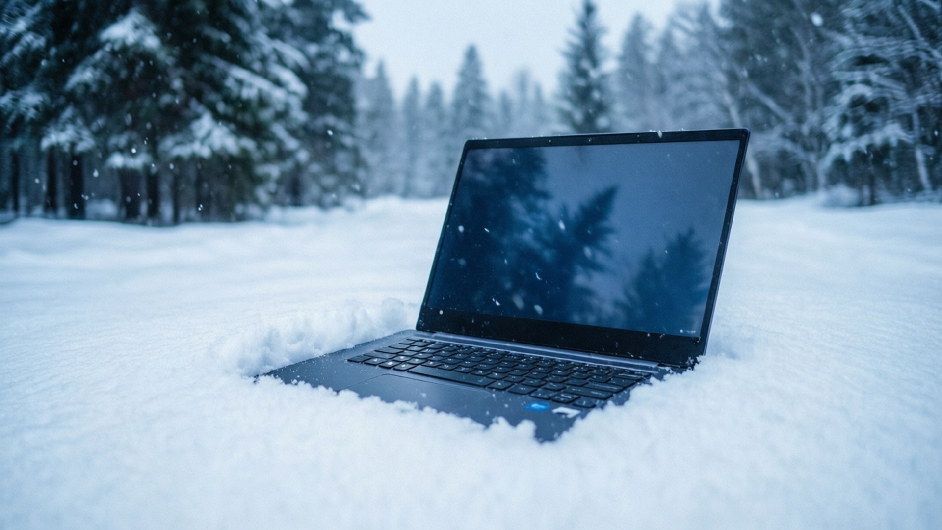 Зимна приказка Chromebook Тапет