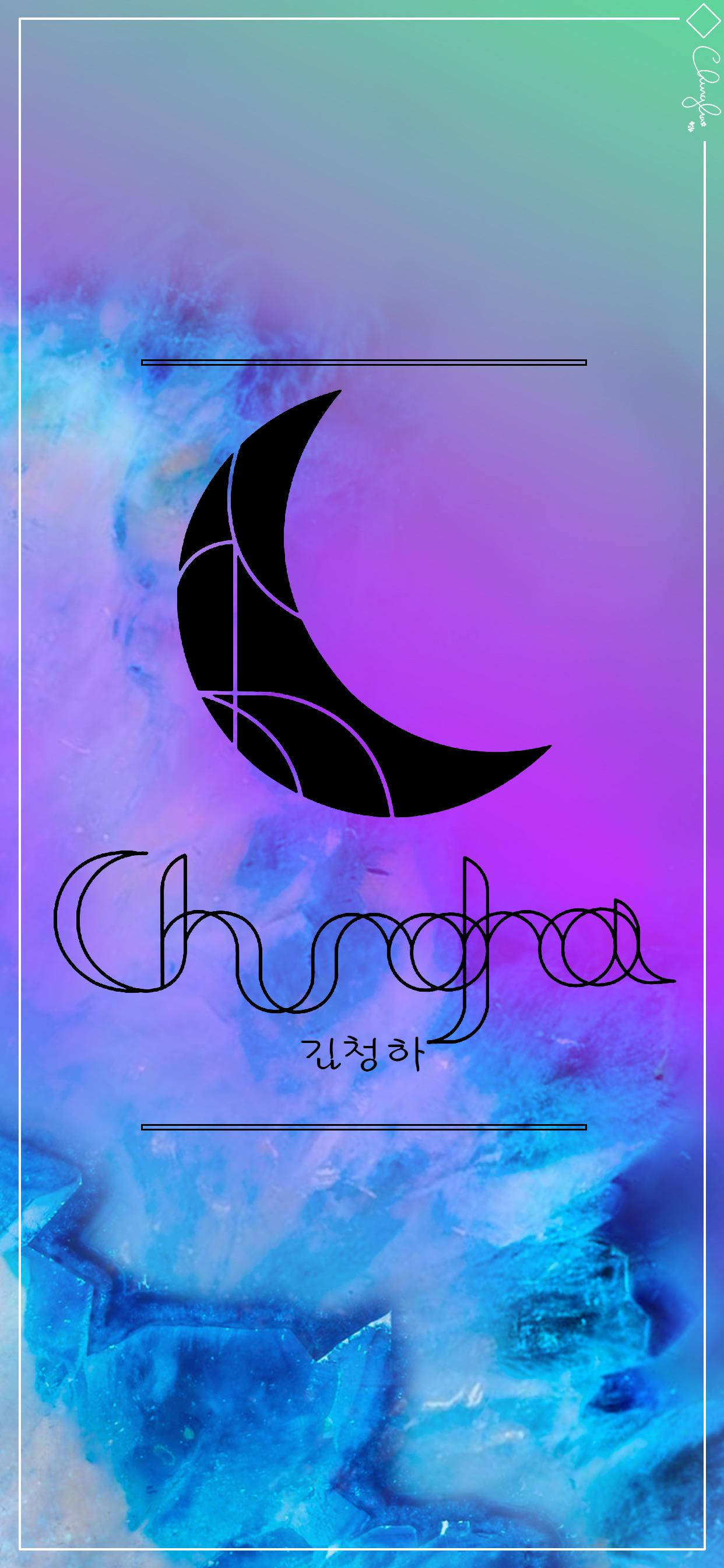 Chungha Moon Logo Тапет