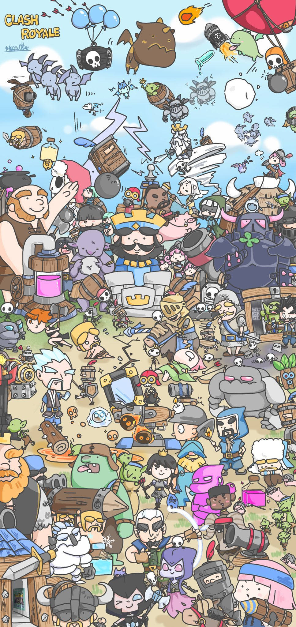 Clash Royale драска карикатура Тапет