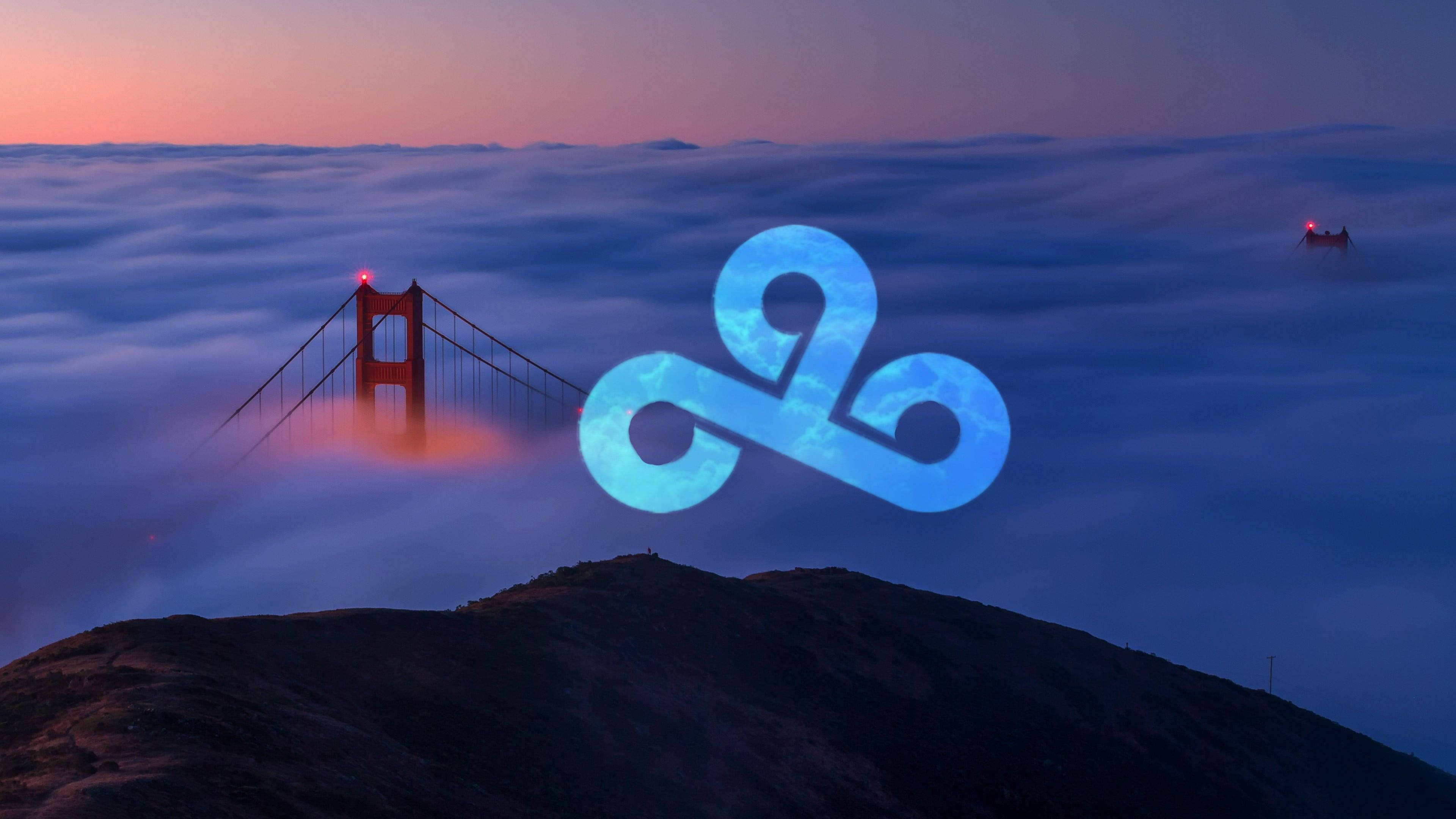 Cloud9 Golden Gate Bridge Облачен Лого Тапет