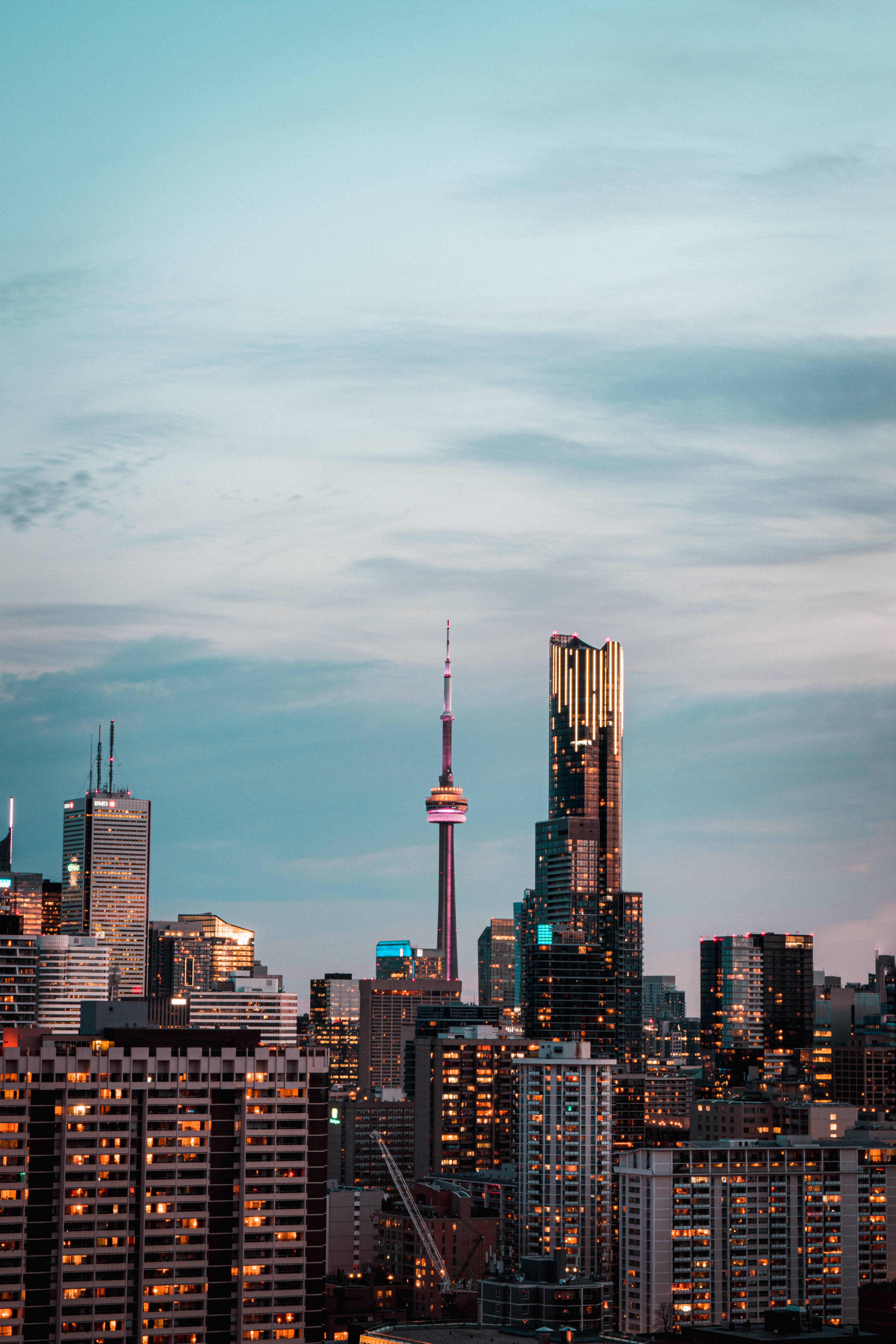 Панорама на Торонто с кулата CN Tower Тапет