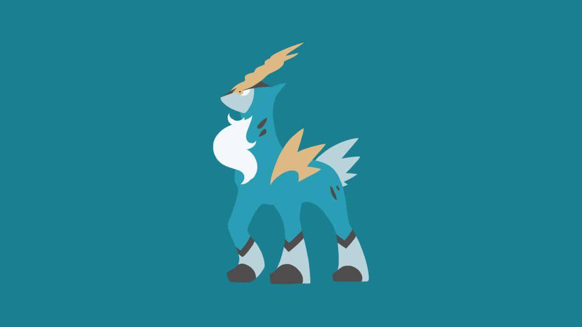 Cobalion на циан фон Тапет