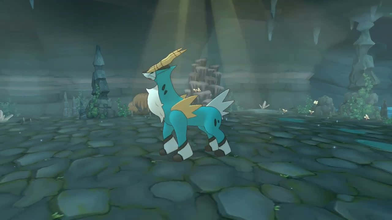 Cobalion се разхожда във видео игра Тапет