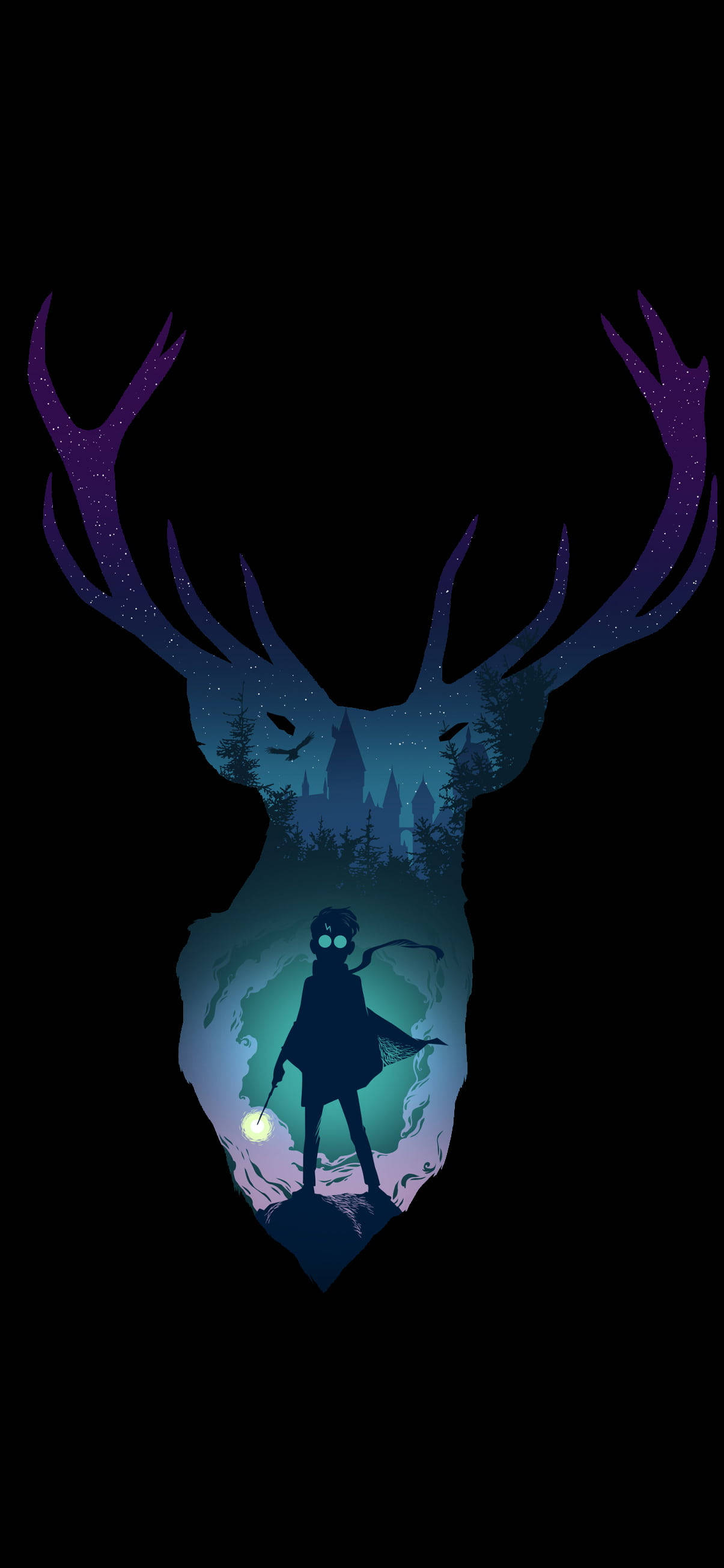 Cool Harry Potter Stag Patronus Тапет