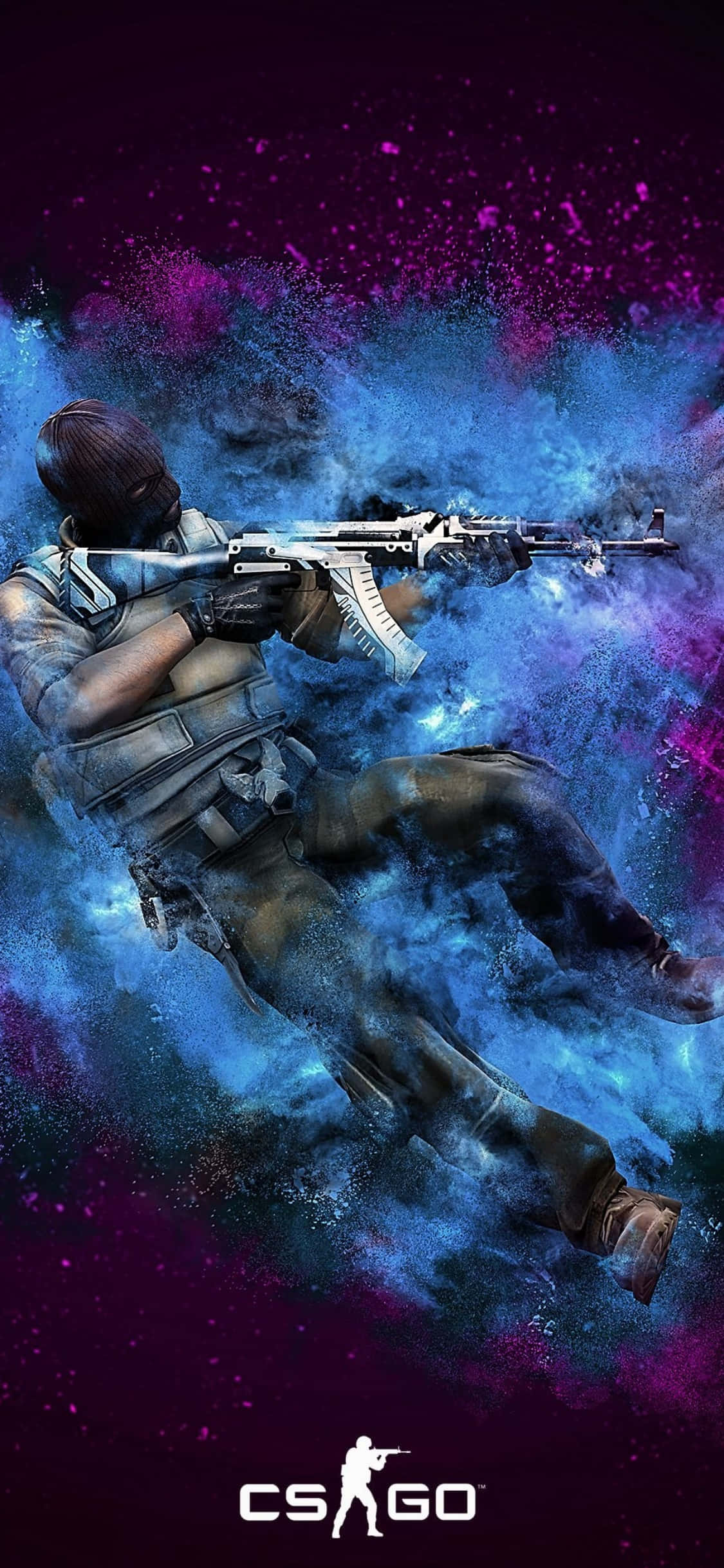 Наслаждайтесь боя в Counter-Strike Global Offensive с невероятно качество на картина от iPhone Xs Тапет