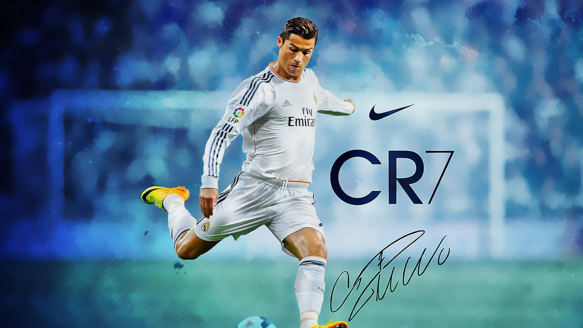 CR7 HD Абстрактен Син Фон Тапет
