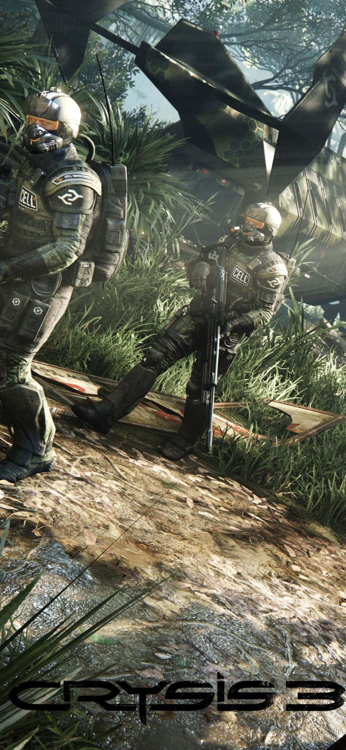 Вълнуващо научно-фантастическо фентъзи приключение – Crysis 3 за iPhone X Тапет