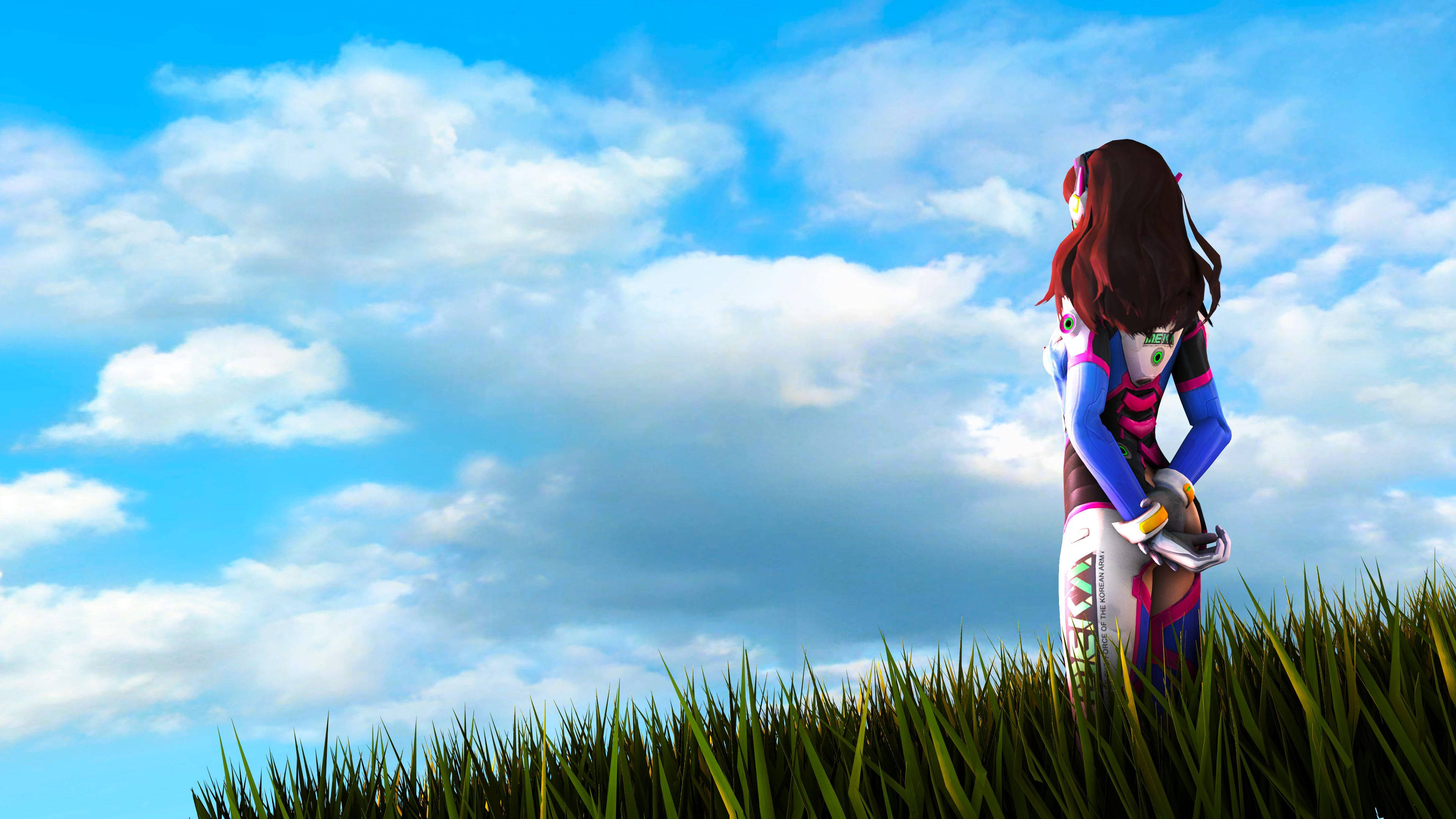 "Секси D.Va от Overwatch в резолюция 3840x2160" Тапет